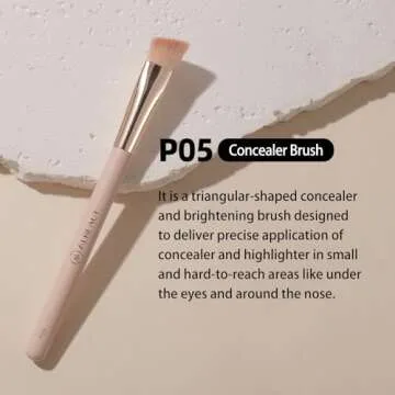 Albeaut Angled Under Eye Concealer Brush for Liquid Cream Powder Brightening Concealer Trangle Small...