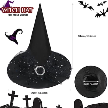 CCINEE Witch Hat for Women | Stunning Halloween Accessories