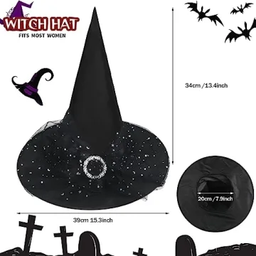 CCINEE Witch Hat for Women | Stunning Halloween Accessories