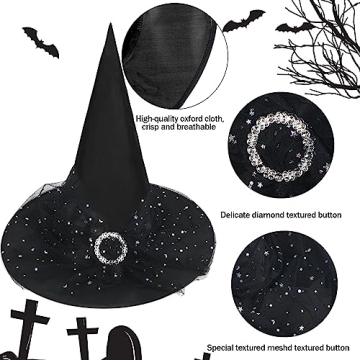 CCINEE Witch Hat for Women | Stunning Halloween Accessories