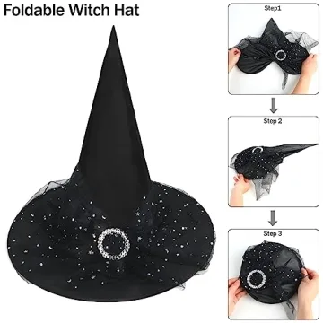 CCINEE Witch Hat for Women | Stunning Halloween Accessories