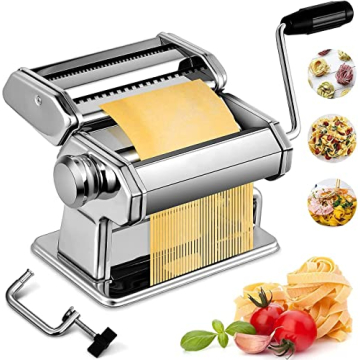 Pasta Maker Machine Stainless Steel Manual Roller for Homemade Pasta