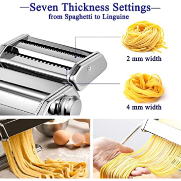 Pasta Maker Machine Stainless Steel Manual Roller for Homemade Pasta