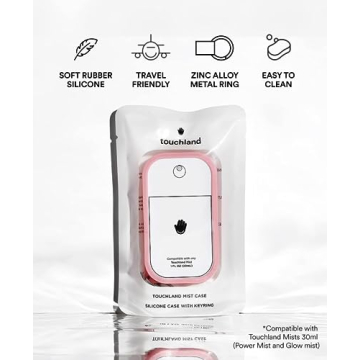 Bubblegum Pink Touchland Mist Case, Stylish Sanitizer Holder