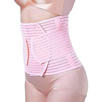 Healthcom Women's Waist Trimmer Belt Abdominal Binder Comfortable Elastic Postpartum Abdomen Recover...