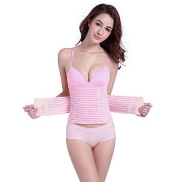 Healthcom Women's Waist Trimmer Belt Abdominal Binder Comfortable Elastic Postpartum Abdomen Recovery Belt Maternity Supports Belt Shaper Slimer Wrapper(Size:XL)