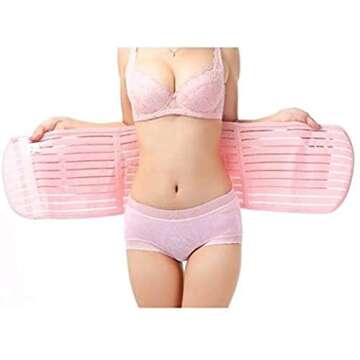 Healthcom Women's Waist Trimmer Belt Abdominal Binder Comfortable Elastic Postpartum Abdomen Recovery Belt Maternity Supports Belt Shaper Slimer Wrapper(Size:XL)