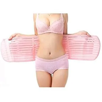 Healthcom Women's Waist Trimmer Belt Abdominal Binder Comfortable Elastic Postpartum Abdomen Recovery Belt Maternity Supports Belt Shaper Slimer Wrapper(Size:XL)