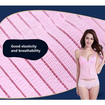 Healthcom Women's Waist Trimmer Belt Abdominal Binder Comfortable Elastic Postpartum Abdomen Recovery Belt Maternity Supports Belt Shaper Slimer Wrapper(Size:XL)