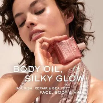 NUXE Huile Prodigieuse Floral Shimmering Multi-Purpose Dry Oil for Face, Body & Hair - Luxurious Ros...