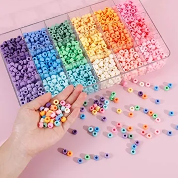 MAKERSLAND 2600+ pcs Rainbow Kandi Pony Beads Craft Kit