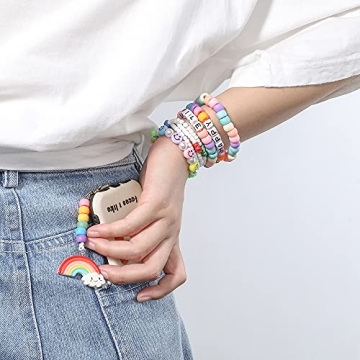 MAKERSLAND 2600+ pcs Rainbow Kandi Pony Beads Craft Kit