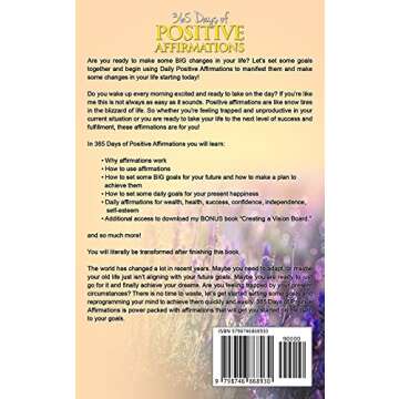365 Days of Positive Affirmations: A year of powerful daily inspirational thoughts for creating chan...