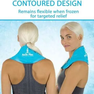 Arctic Flex Neck Ice Pack - Cold Compress Shoulder Therapy Wrap - Cool Reusable Medical Freezer Gel Pad for Swelling, Injuries, Headache, Cooler (Large (1 Pack))
