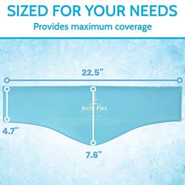 Arctic Flex Neck Ice Pack - Cold Compress Shoulder Therapy Wrap - Cool Reusable Medical Freezer Gel Pad for Swelling, Injuries, Headache, Cooler (Large (1 Pack))
