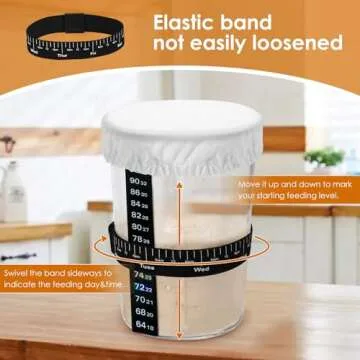 TOKPELA Sourdough Starter Jar Glass, Wide Mouth Sourdough Starter Jars, Sourdough Starter Kit with Wooden Spoon, Cloth Cover, Glass Lids, Sourdough Starter Jar 27oz for Sourdough Bread Baking Supplies