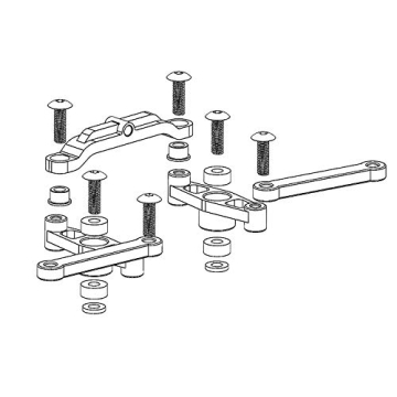 Premium Aluminum Bearing Steering Set for Tamiya TT02