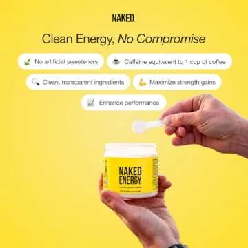 Naked Fruit Punch Naked Energy - Clean Pre Workout Supplement for Men and Women, Vegan Friendly, No Added Sweeteners, Colors Or Flavors - 30 Servings