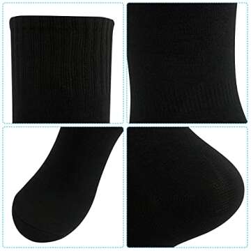 HAPYCEO Soccer Socks, Knee High Long Tube Lightweight Solid Color Football Softball Baseball Team Sports Socks, 2/6/12 Pairs