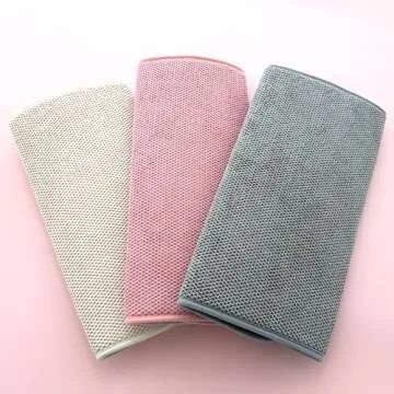 Microfiber Dish Drying Mat,Ultra Absorbent Drying Mat for Kitchen Counter,Dishes Drainer Pads 3 Pack,Large Size 20''X 15''(Beige/Grey/Pink)