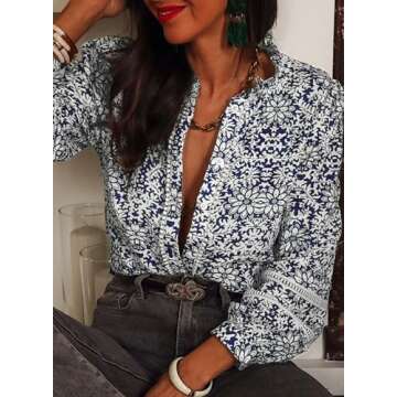 Astylish Floral Printed Blouse for Women - Stylish Comfort
