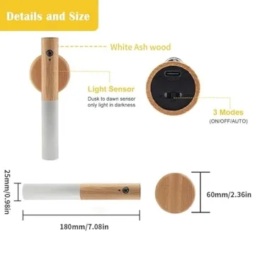 LANDGOO Motion Sensor Night Lights - Elegant Rechargeable Illumination