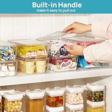 Vtopmart Clear Storage Bins with Lids for Organization