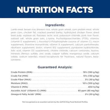 Hill's Science Diet Adult 1-6, Adult 1-6 Premium Nutrition, Small Kibble, Dry Dog Food, Lamb & Brown Rice, 4.5 lb Bag