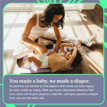 Freestyle Diapers – (Size 6) Hyper Absorbent & Non-Toxic – Disposable Diapers for Sensitive Skin – Ultra Soft Diapers (35+ lbs) – 120 Count