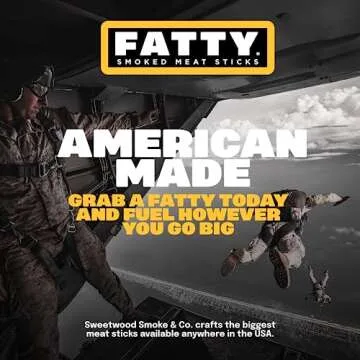 FATTY Grass-Fed Beef Smoked Meat Sticks - High Protein Snack