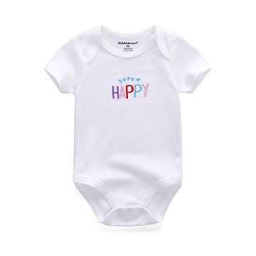 MIXIA Baby Bodysuits Short Sleeve Baby Clothes Cotton Onesies for Baby Boys Girls 6-Pack Bodysuits