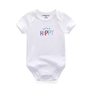MIXIA Baby Bodysuits Short Sleeve Baby Clothes Cotton Onesies for Baby Boys Girls 6-Pack Bodysuits