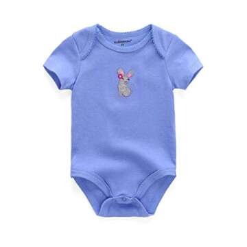 MIXIA Baby Bodysuits Short Sleeve Baby Clothes Cotton Onesies for Baby Boys Girls 6-Pack Bodysuits