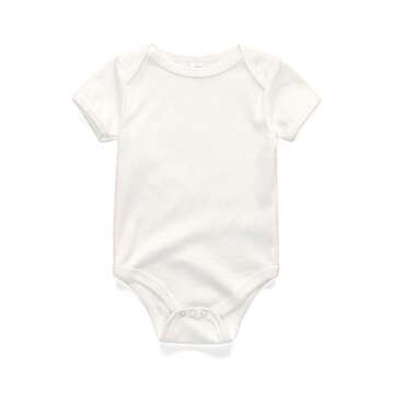 MIXIA Baby Bodysuits Short Sleeve Baby Clothes Cotton Onesies for Baby Boys Girls 6-Pack Bodysuits