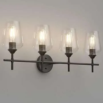 Ralbay Vintage 4-Light Bathroom Vanity Lighting Fixtures