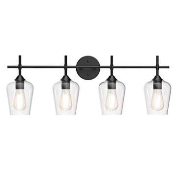 Ralbay Vintage 4-Light Bathroom Vanity Lighting Fixtures