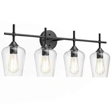 Ralbay Vintage 4-Light Bathroom Vanity Lighting Fixtures