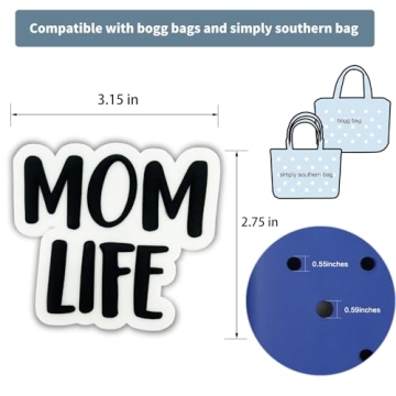 Stylish TOYORK MOMLIFE Charms for Bogg Bags Accessories