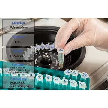 BKMAMLAB 1.5ml Microcentrifuge Tubes for Samples Storage