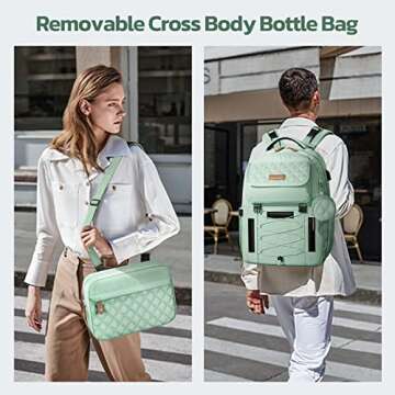 Maelstrom Diaper Bag Backpack,29L-45L Expandable Large Baby Bag for 2 Kids/Twins with Removable Cros...