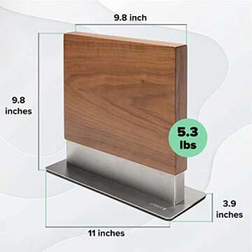 Coninx Magnetic Knife Holder: Stylish Walnut Wood for Your Kitchen