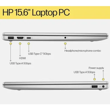 HP 15.6" FHD Laptop Intel Processor 32GB RAM Silver