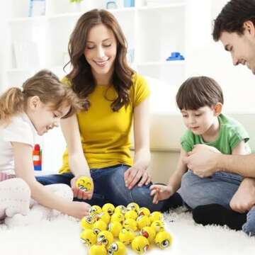 LovesTown 24 PCS Stress Balls Bulk, 2.5 Inch Funny Stress Balls Foam Face Squeeze Balls for Kids Adu...