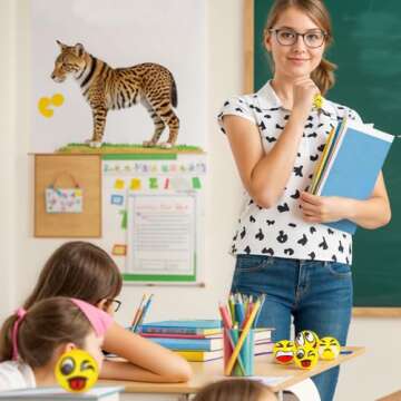 LovesTown 24 PCS Stress Balls Bulk, 2.5 Inch Funny Stress Balls Foam Face Squeeze Balls for Kids Adults Coworkers Stress Relief Squeeze