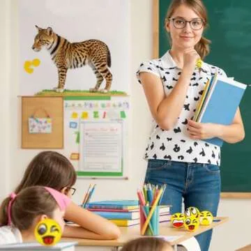 LovesTown 24 PCS Stress Balls Bulk, 2.5 Inch Funny Stress Balls Foam Face Squeeze Balls for Kids Adults Coworkers Stress Relief Squeeze