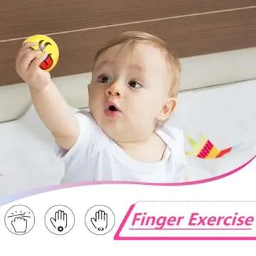 LovesTown 24 PCS Stress Balls Bulk, 2.5 Inch Funny Stress Balls Foam Face Squeeze Balls for Kids Adults Coworkers Stress Relief Squeeze