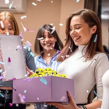 LovesTown 24 PCS Stress Balls Bulk, 2.5 Inch Funny Stress Balls Foam Face Squeeze Balls for Kids Adults Coworkers Stress Relief Squeeze