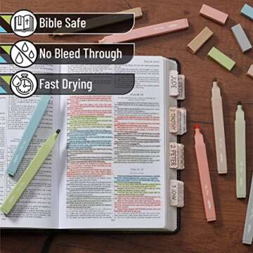 Mr. Pen- Aesthetic Highlighters, 8 pcs, Chisel Tip, Vintage Colors, No Bleed Bible Highlighter Pastel, Highlighters Assorted Colors, Pastel Highlighter Set, Cute Highlighter