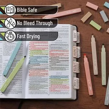 Mr. Pen- Aesthetic Highlighters, 8 pcs, Chisel Tip, Vintage Colors, No Bleed Bible Highlighter Pastel, Highlighters Assorted Colors, Pastel Highlighter Set, Cute Highlighter
