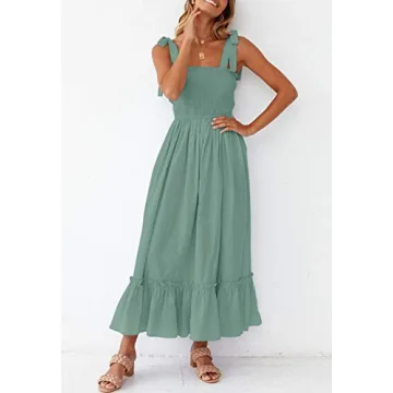 ZESICA Women's Summer Boho Maxi Dress for Beach Events